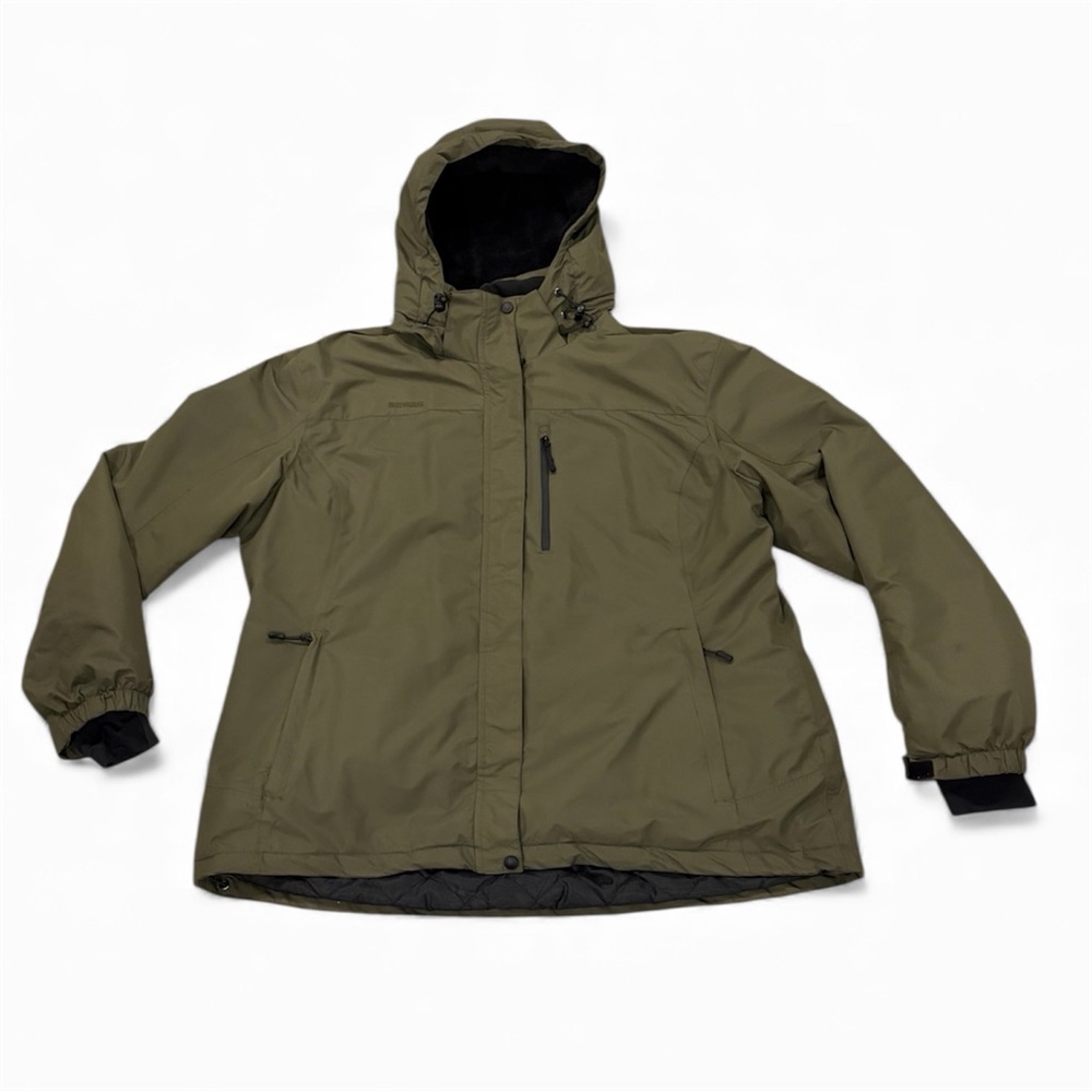 Olive Green Ski & Snow Jacket Women’s Plus Size 2X. Warm Wind Proof. Army Green